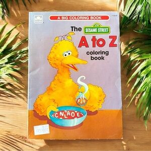VINTAGE 1990 Sesame Street A to Z Coloring Book